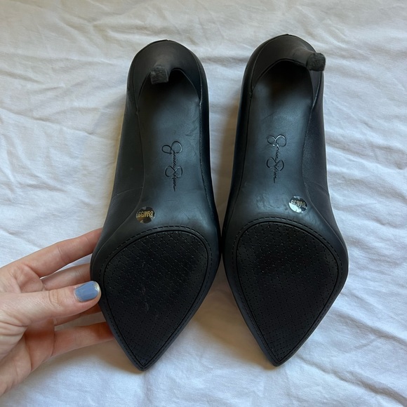Jessica Simpson Black Leather Haneh Pump Sz 8 1/2 (39) Women’s - Picture 10 of 13